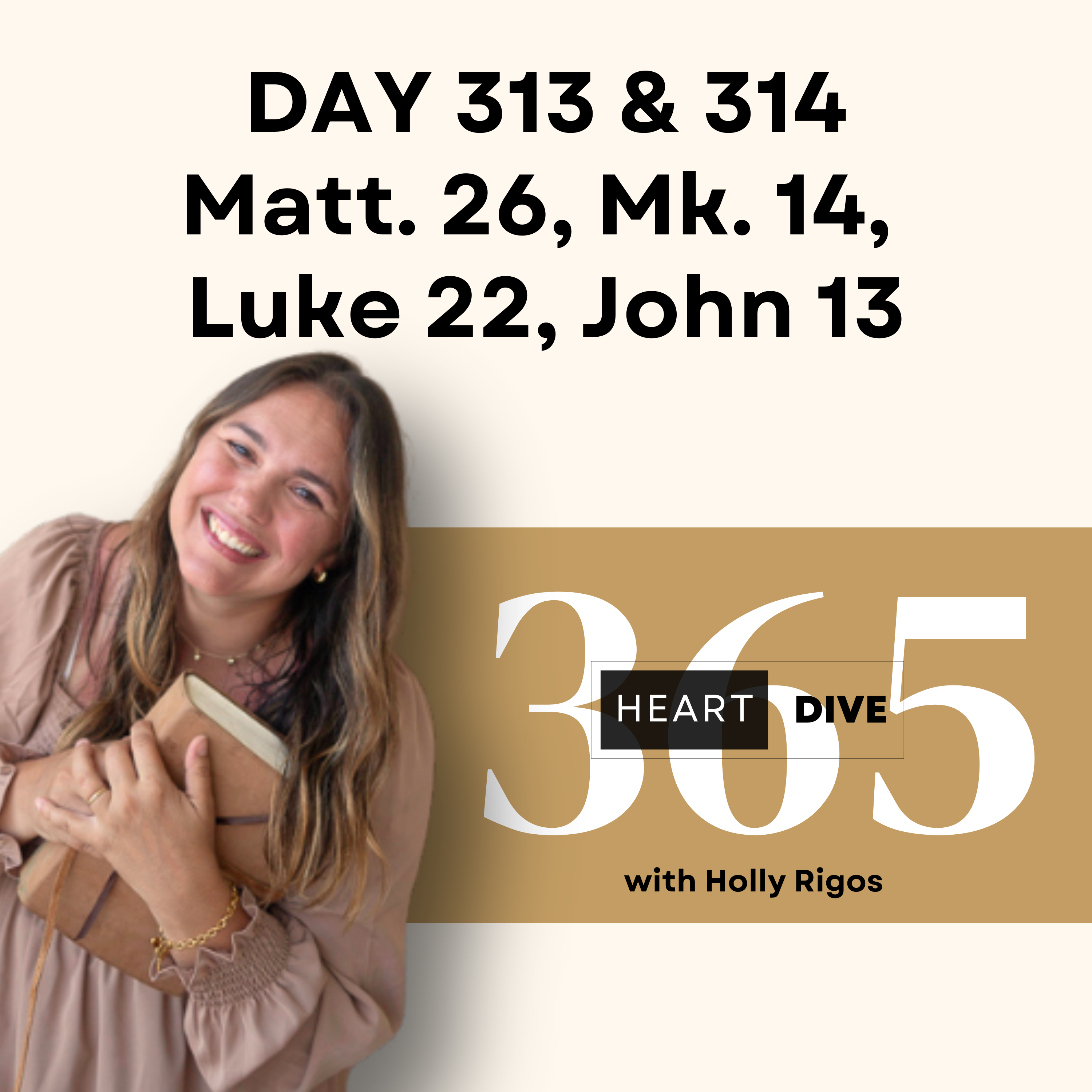 Day 313 & 314 Matthew 26, Mark 14, Luke 22, John 13 | One Year Bible Study | Reading w/ Commentary